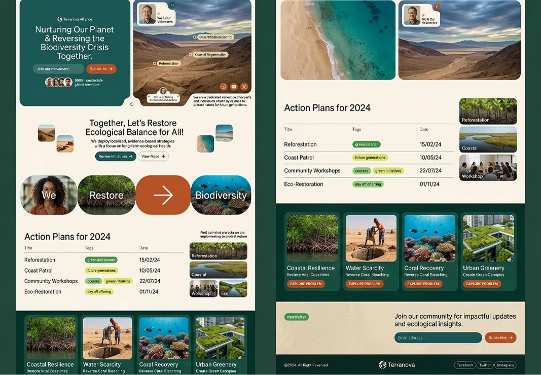 Multi-page website build example
